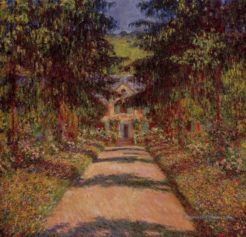 Le chemin principal à Giverny Claude Monet Peinture à l'huile